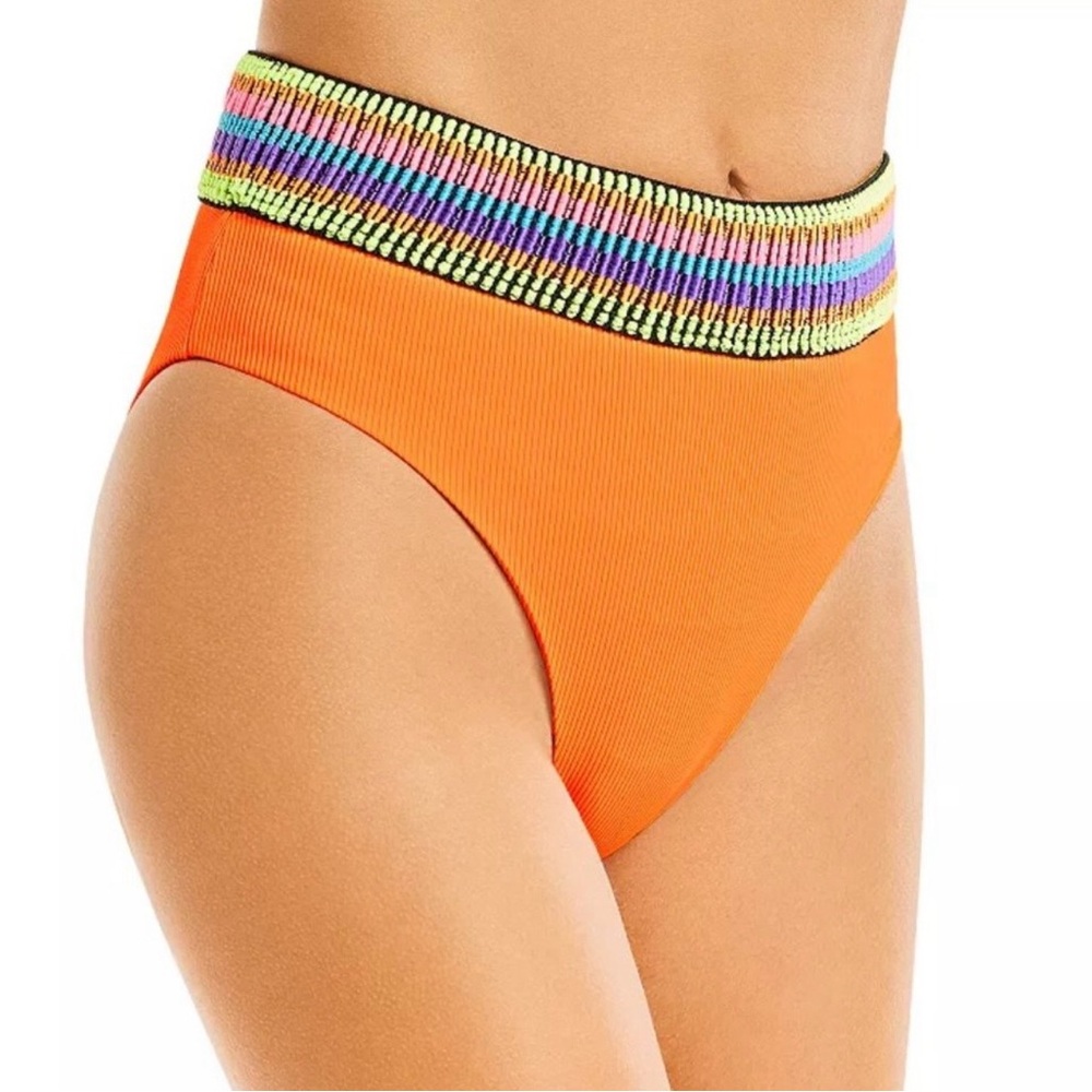 Peixoto Woman’s Zoni High Waist Bikini Bottoms Orange size medium